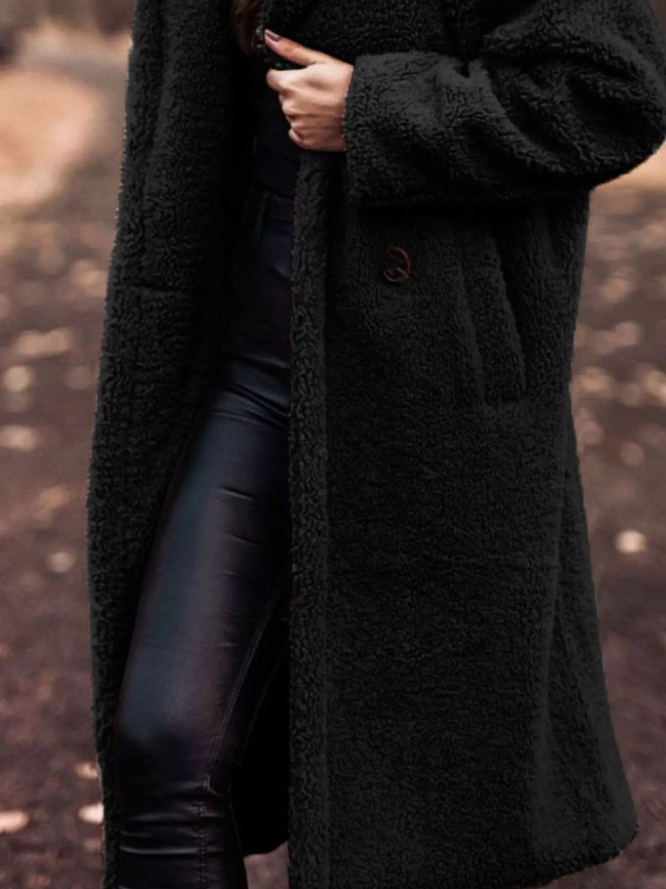 Teddy Bear Hooded Longline Outerwear - Image 24