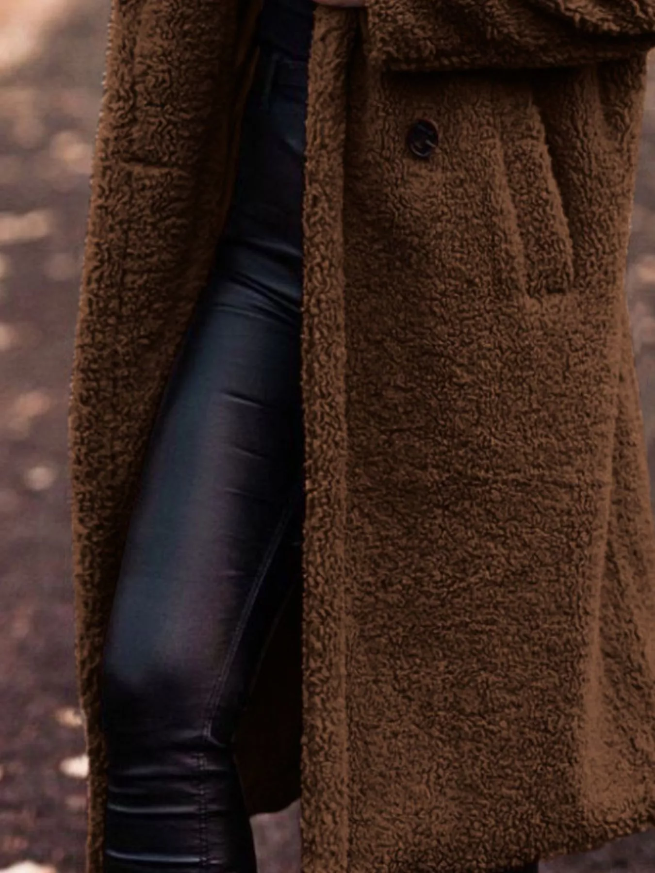 Teddy Bear Hooded Longline Outerwear - Image 3