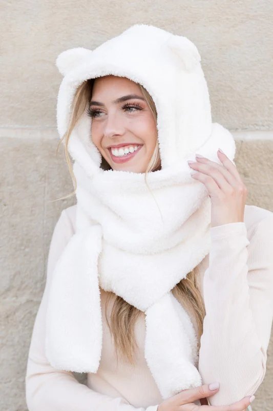Teddy Bear Hooded Scarf - Image 4