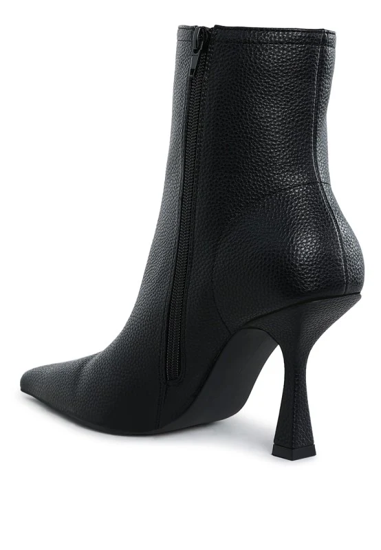 Tentia Metallic Pleather Spool Heel Boots - Image 3