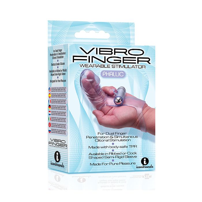 The 9's Vibrofinger Phallic Finger Massager - Purple - Image 2