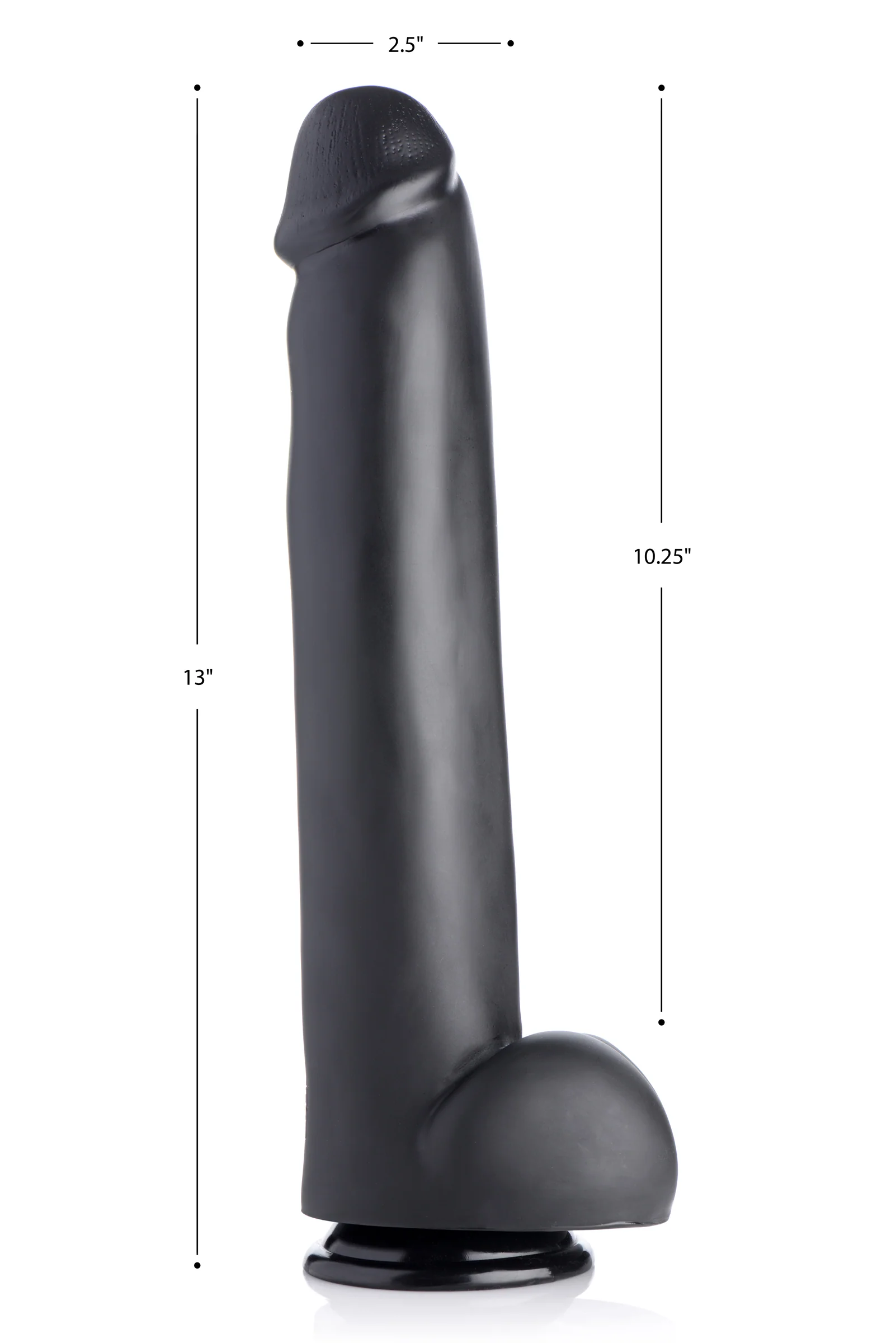 The Master Suction Cup Dildo - Black - Image 3