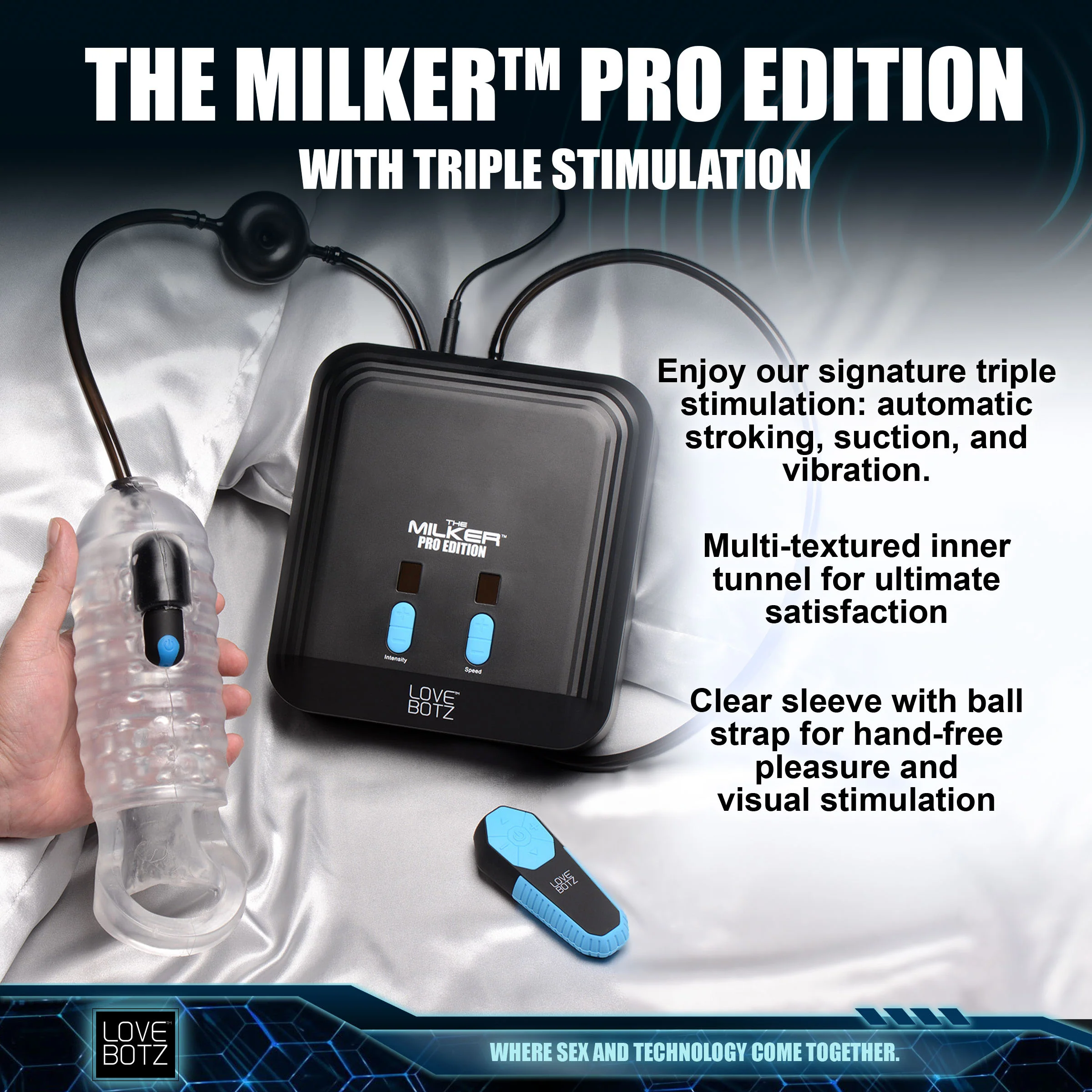The Milker Pro Edition With Automatic Stroking, Suction And Vibration - Image 2