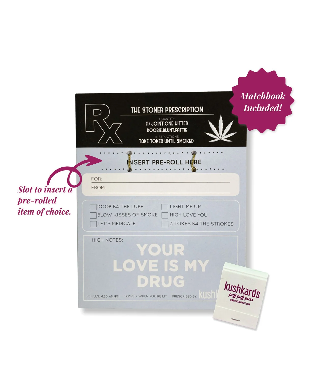 The Stoner Prescription Greeting Card w/Matchbook - Image 2