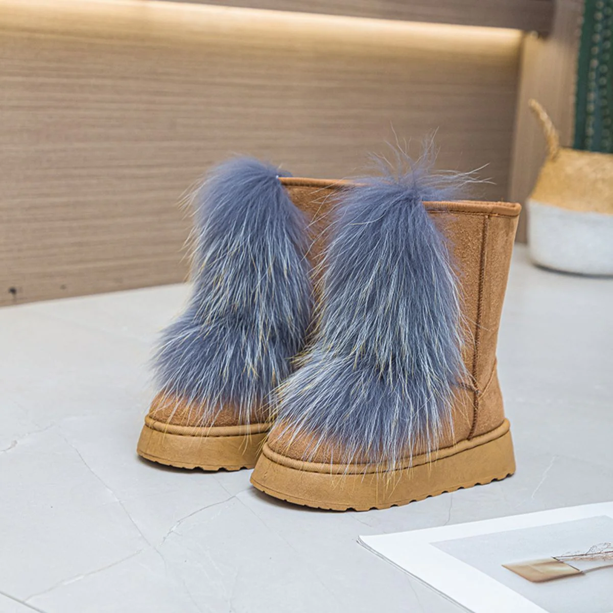 Thermal Suede Platform Boots - Image 4