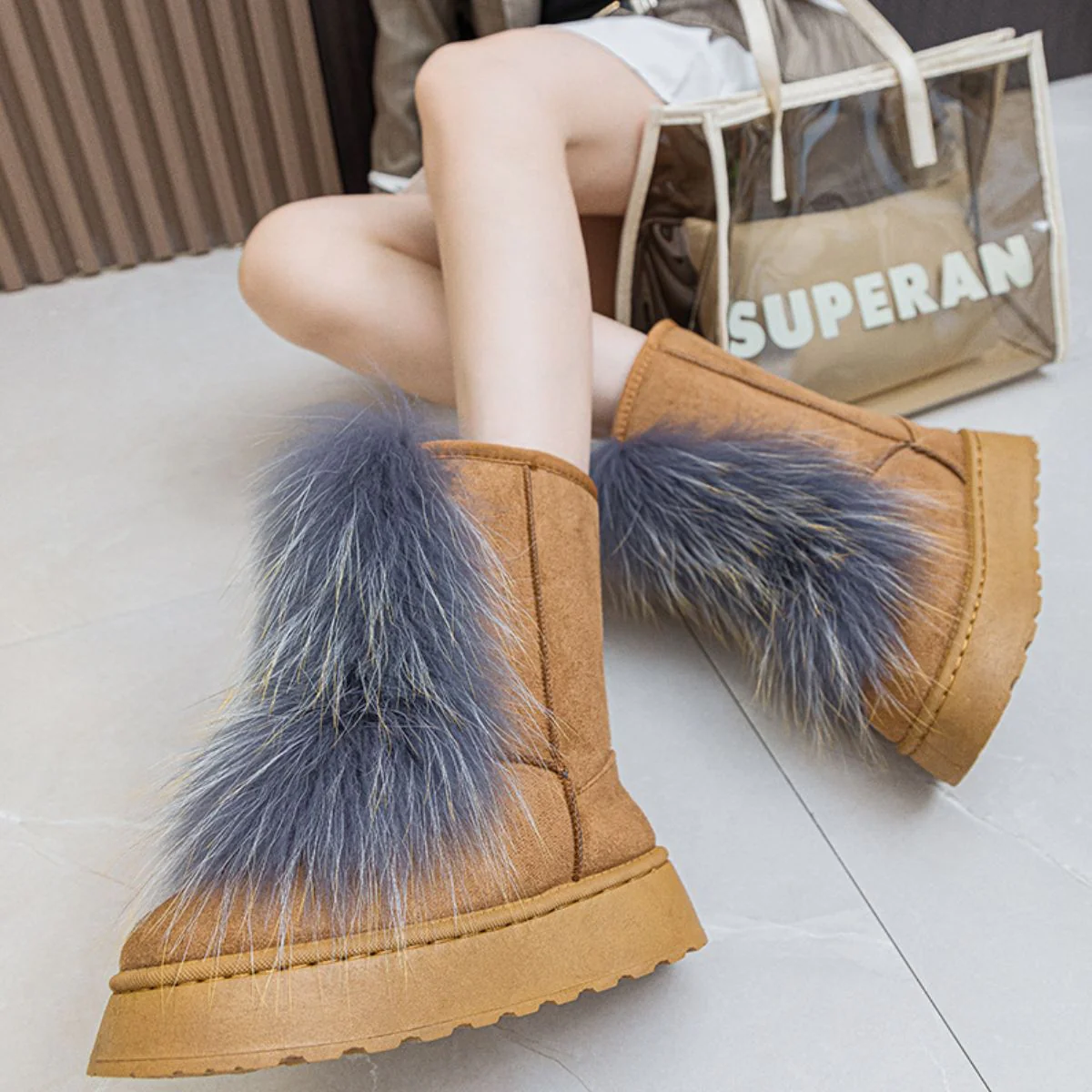 Thermal Suede Platform Boots - Image 5