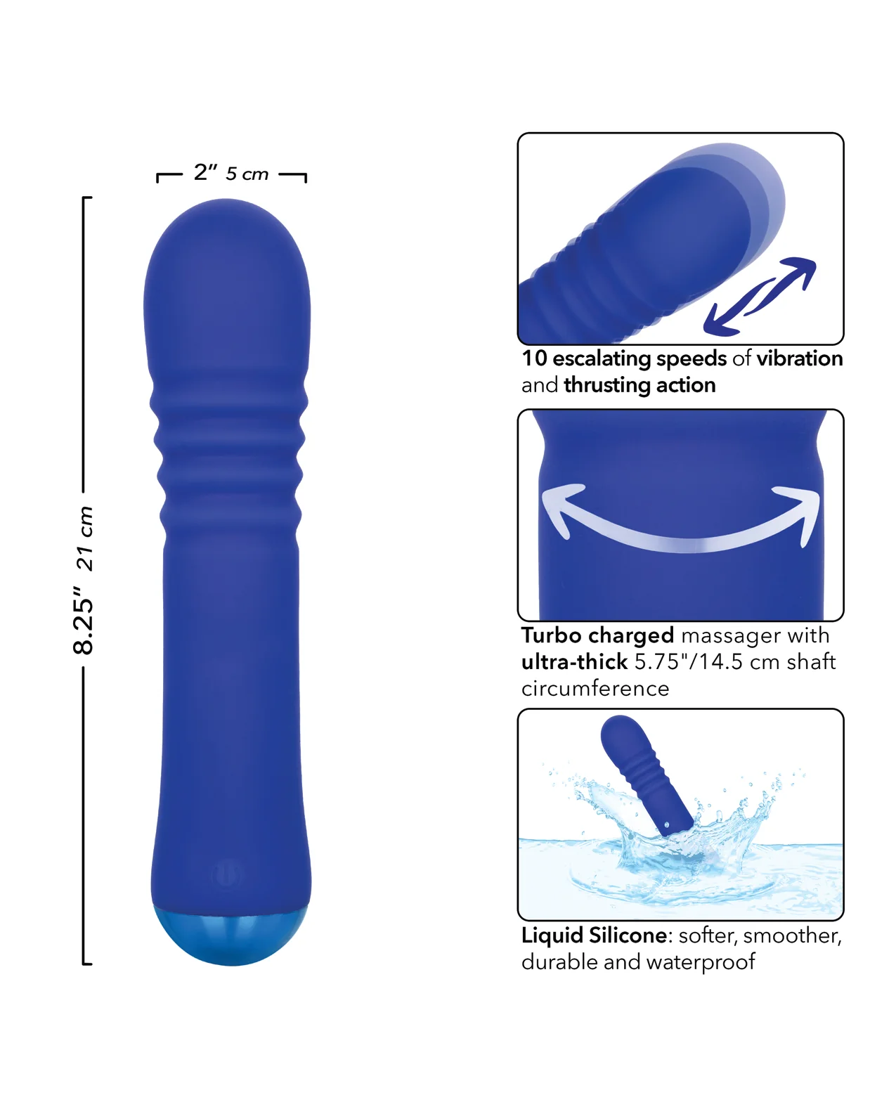 Thicc Chubby Thrusting Wand - Blue - Image 5