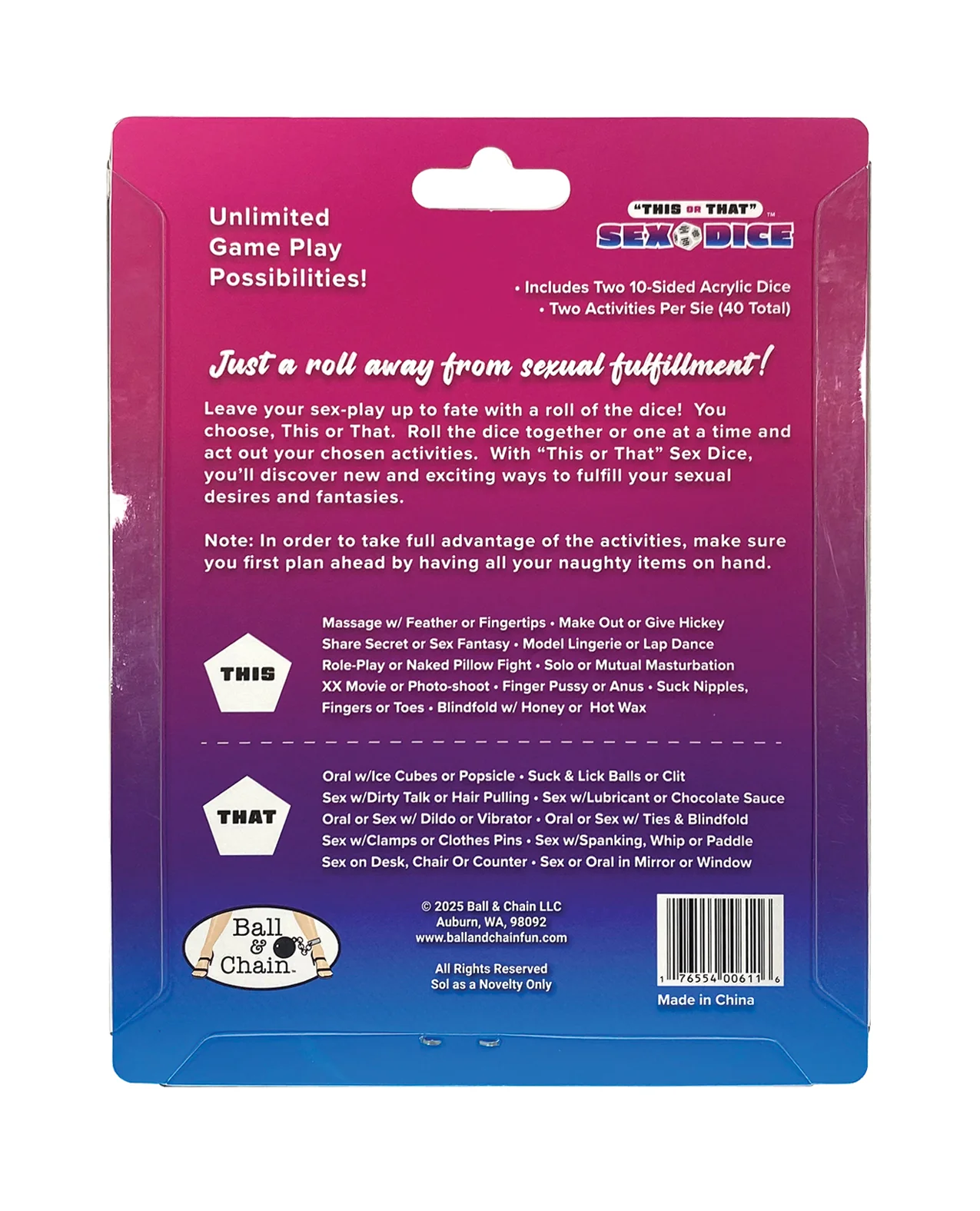 This or That Sex Dice Game - Image 2