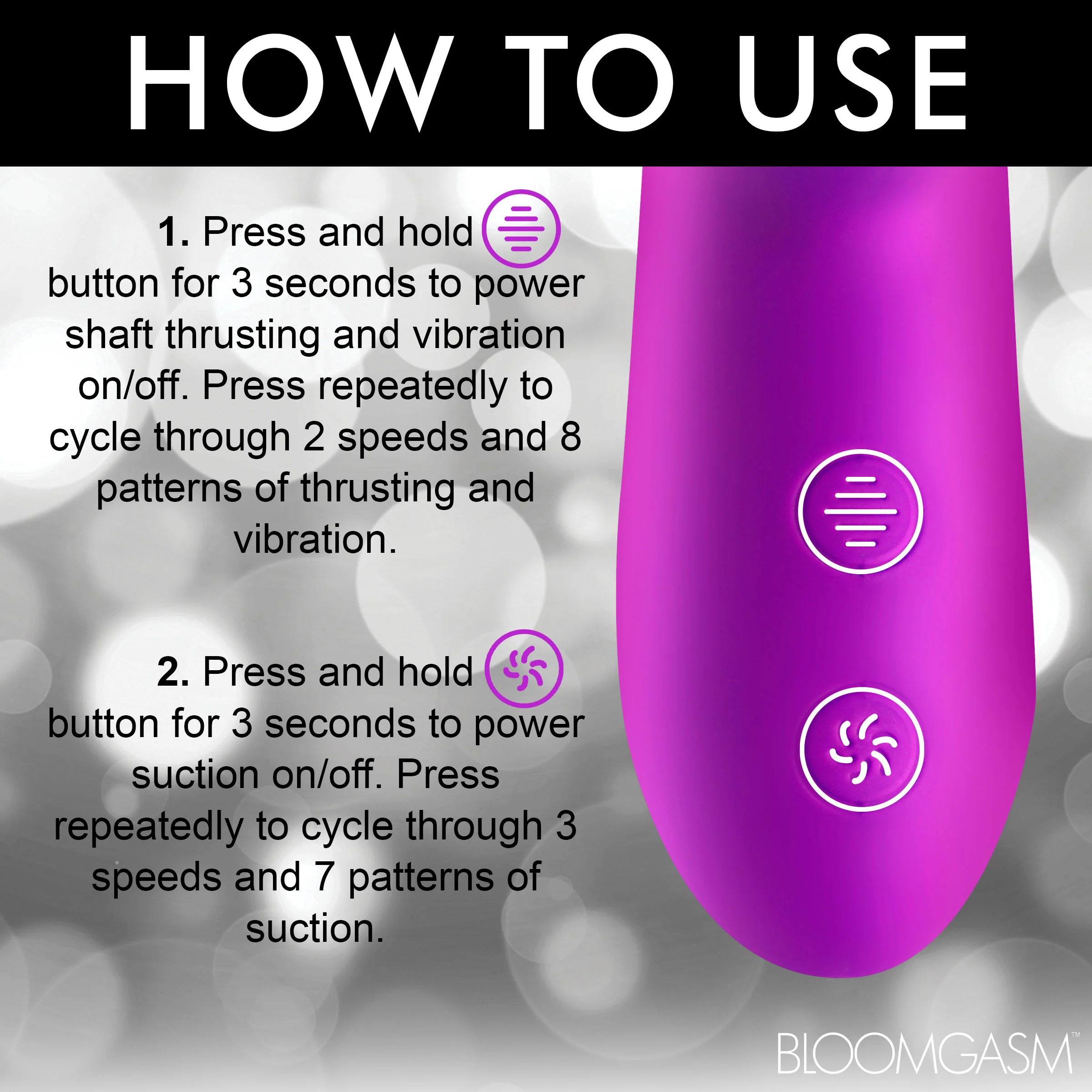Thrust Wave Thrusting And Sucking Silicone Rabbit Vibrator - Image 3