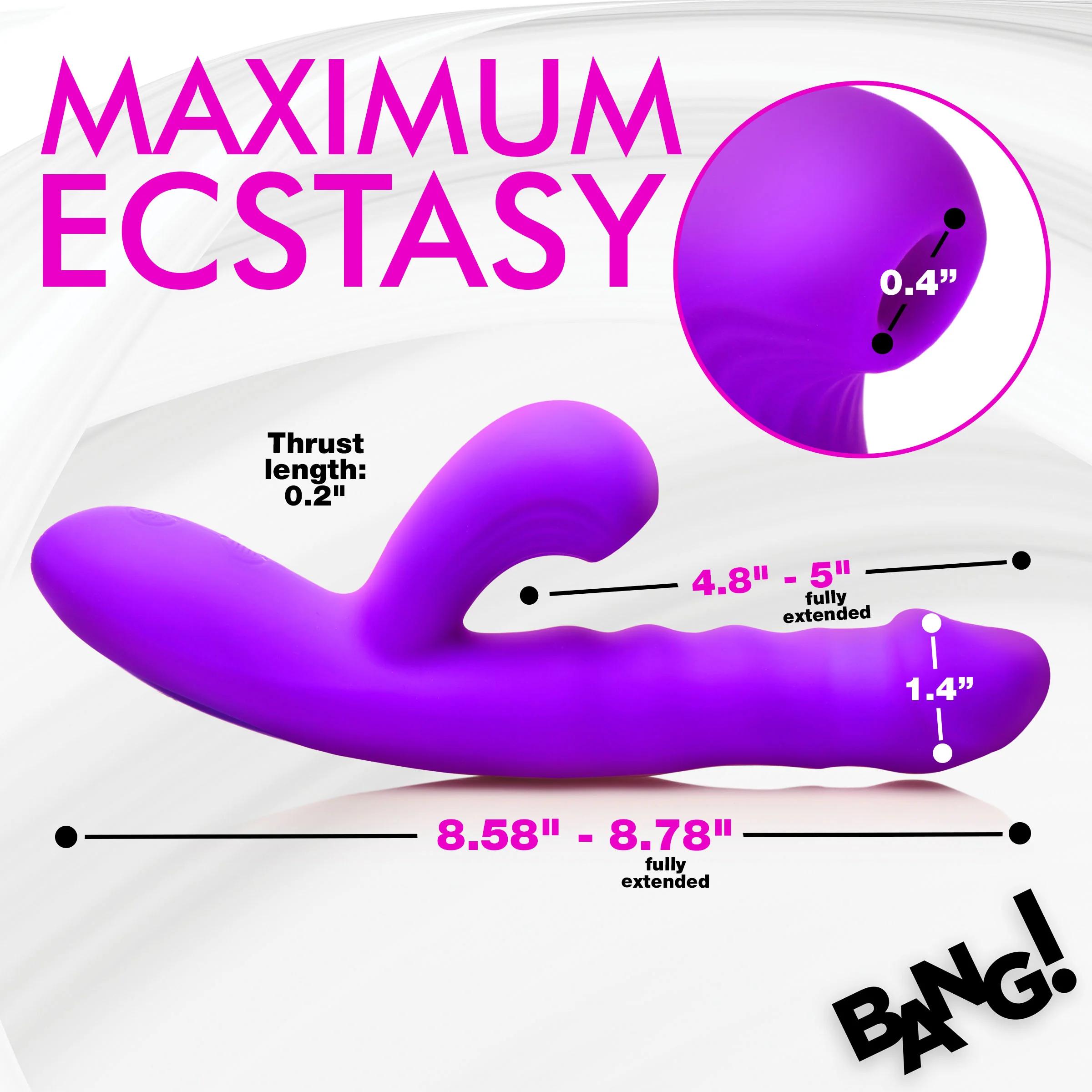 Thrusting And Sucking Silicone Rabbit Vibrator - Image 3