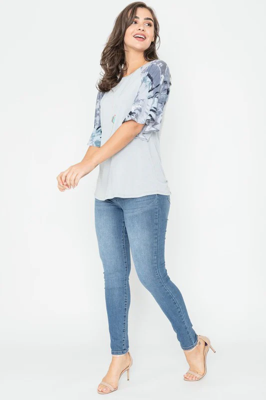 Tie Dye Ruffle Sleeve Tunic - Image 6