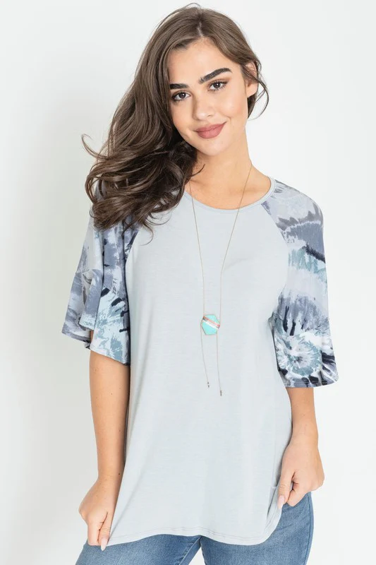 Tie Dye Ruffle Sleeve Tunic - Image 8