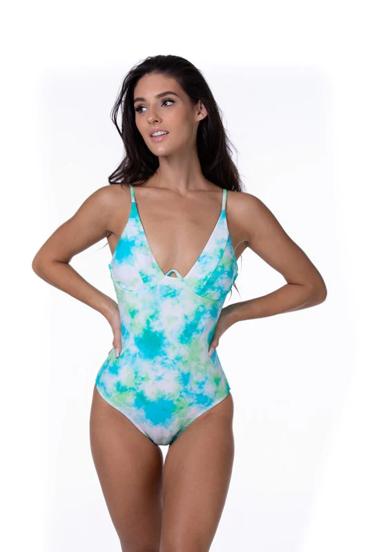 TIE DYE UNDERWIRE ONE PIECE SWIMEAR - Image 4