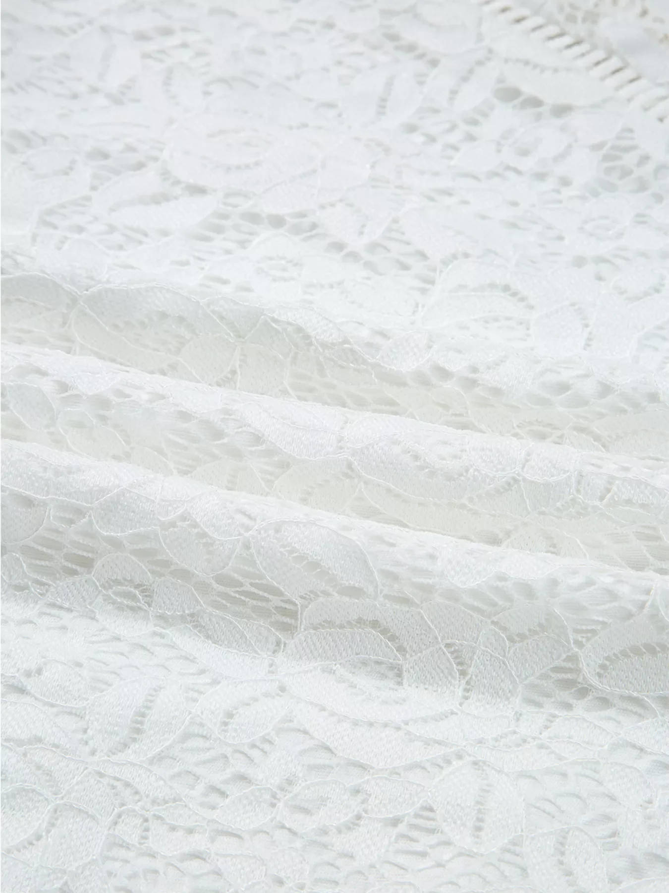Tie Neck Lace Ruffle Detail Long Sleeve Blouse - Image 8