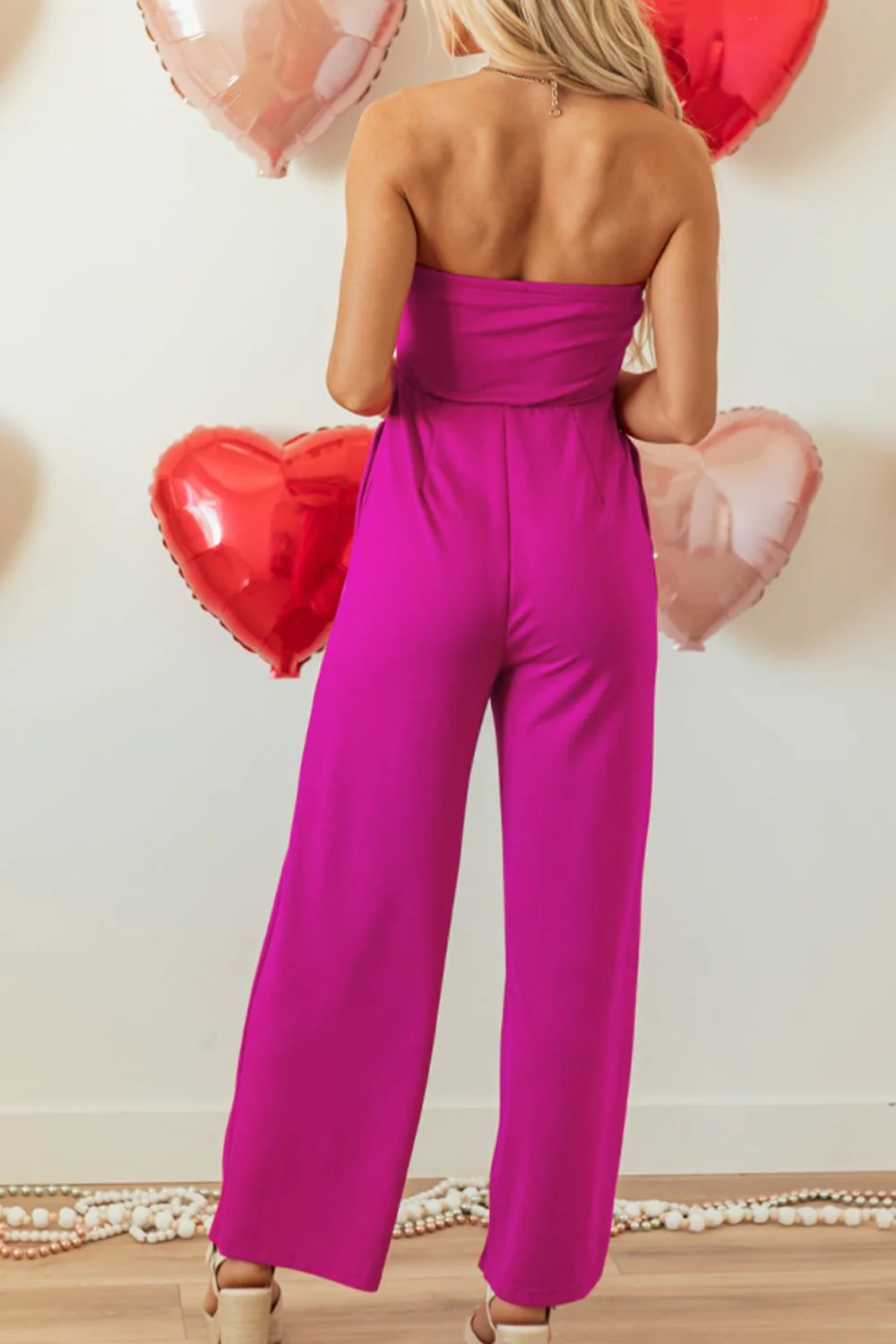 Tied Tube Wide Leg Jumpsuit - Image 2