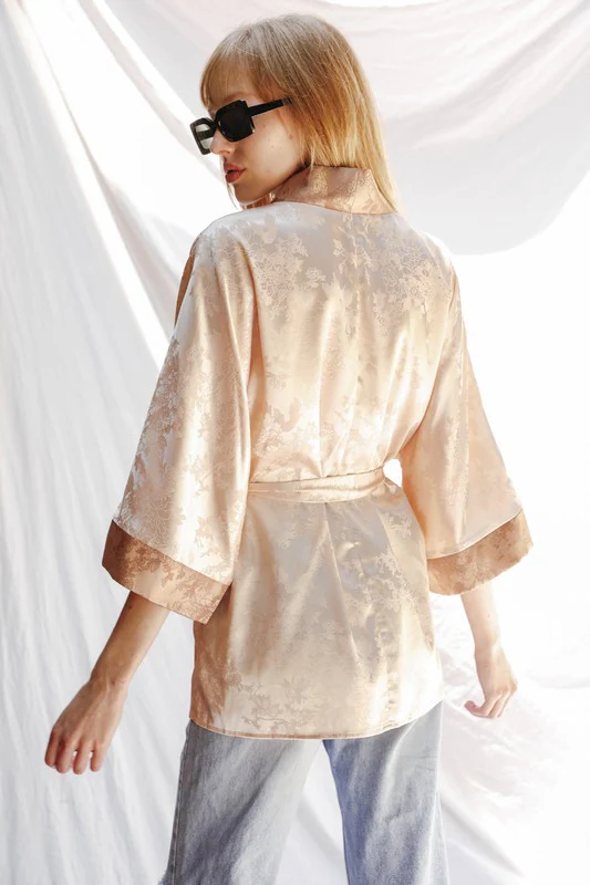 Tonal jacquard kimono - Image 2