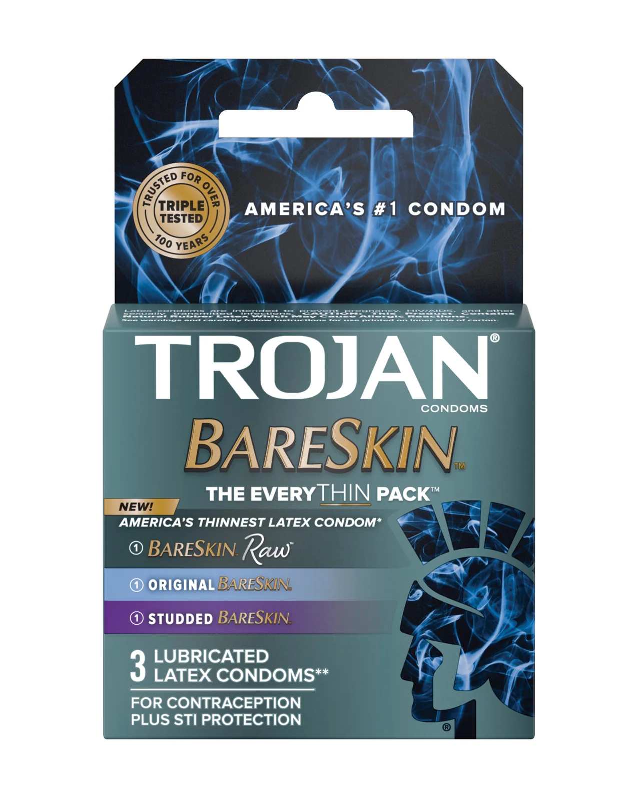 Trojan BareSkin EveryTHIN Condoms - Variety Pack of 3