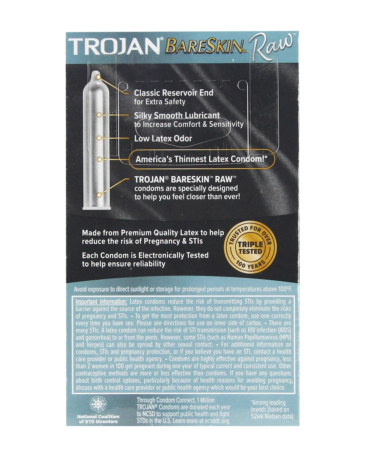 Trojan Raw Condoms - Pack of 10 - Image 2
