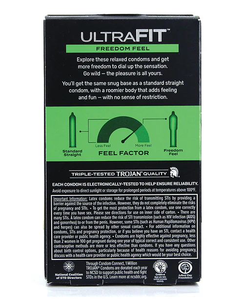 Trojan Ultrafit Freedom Feel Condom - Pack Of 10 - Image 2