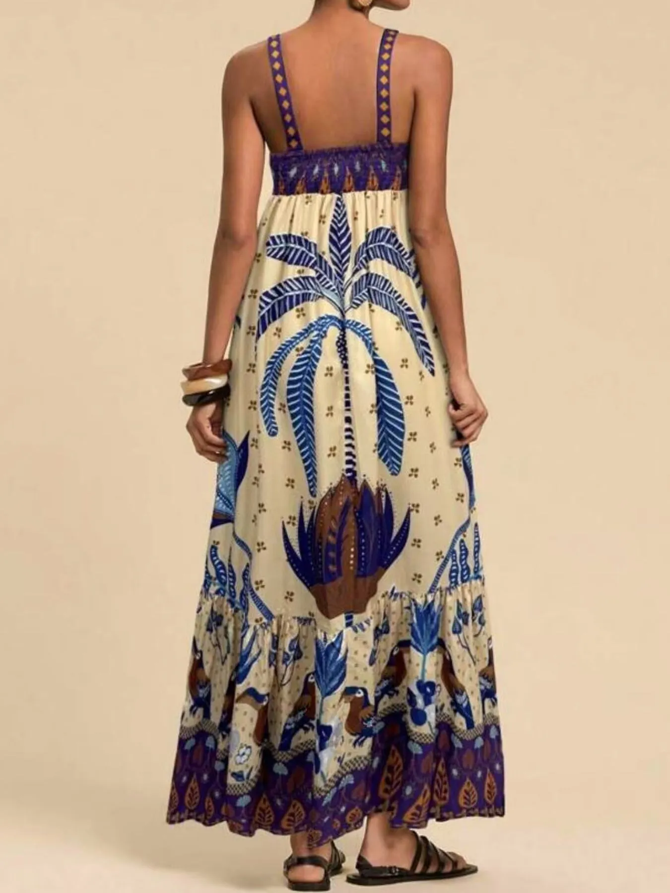 Tropical Print Maxi Cami Dress - Image 12