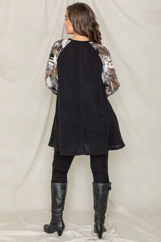 Tropical Sleeve A line Tunic Dress - Image 5