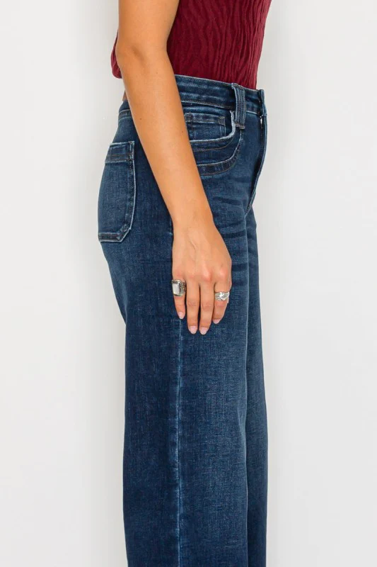 TUMMY CONTORL HIGH RISE A-WIDE LEG FIT JEANS - Image 8