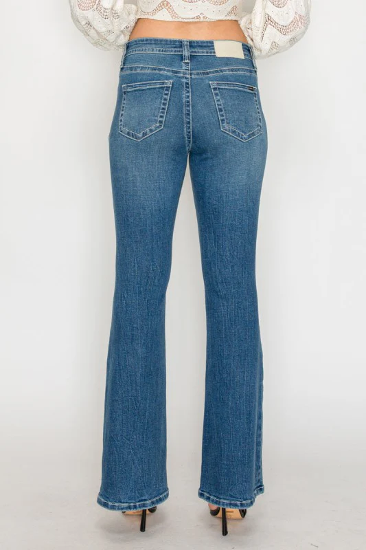 TUMMY CONTROL HIGH RISE SLIM FLARE JEANS - Image 6