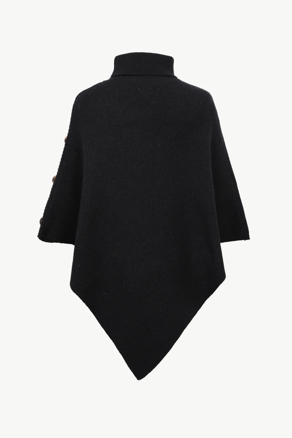 Turtleneck Buttoned Poncho - Image 15