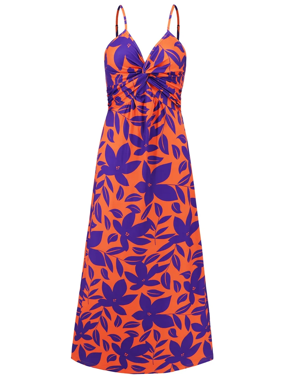 Twisted Printed V-Neck Cami Dress - Image 9