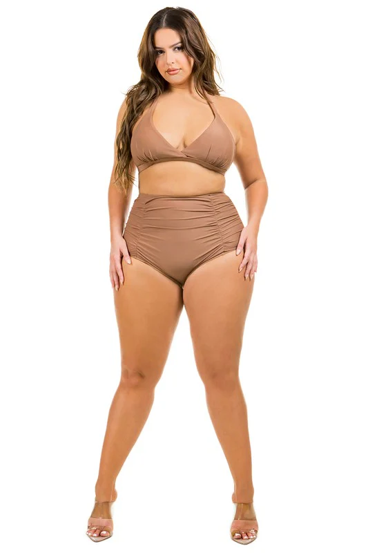 Two Piece High Waist with Rughe Front - Image 3