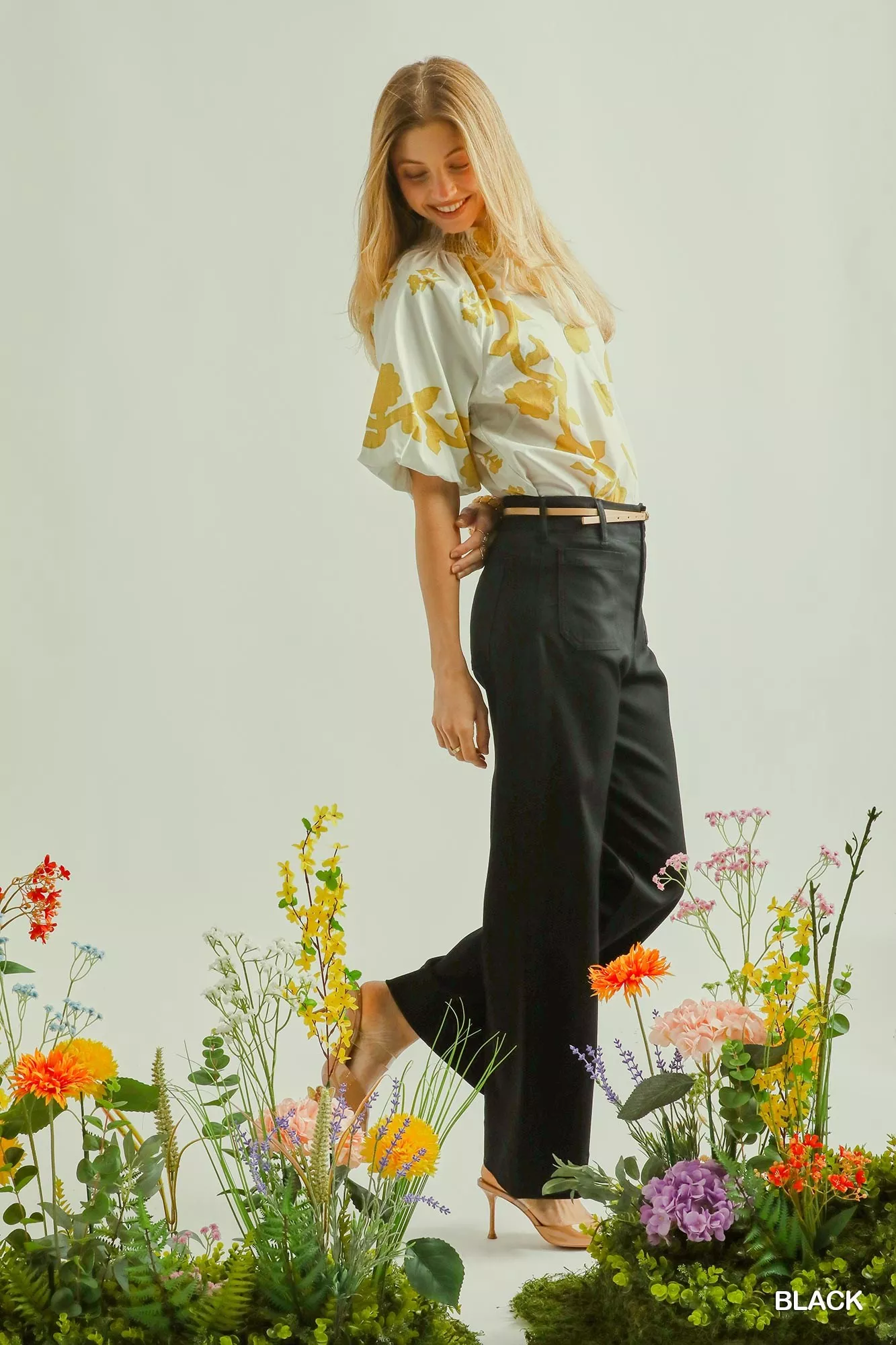Umgee Button Stretched Pants - Image 2