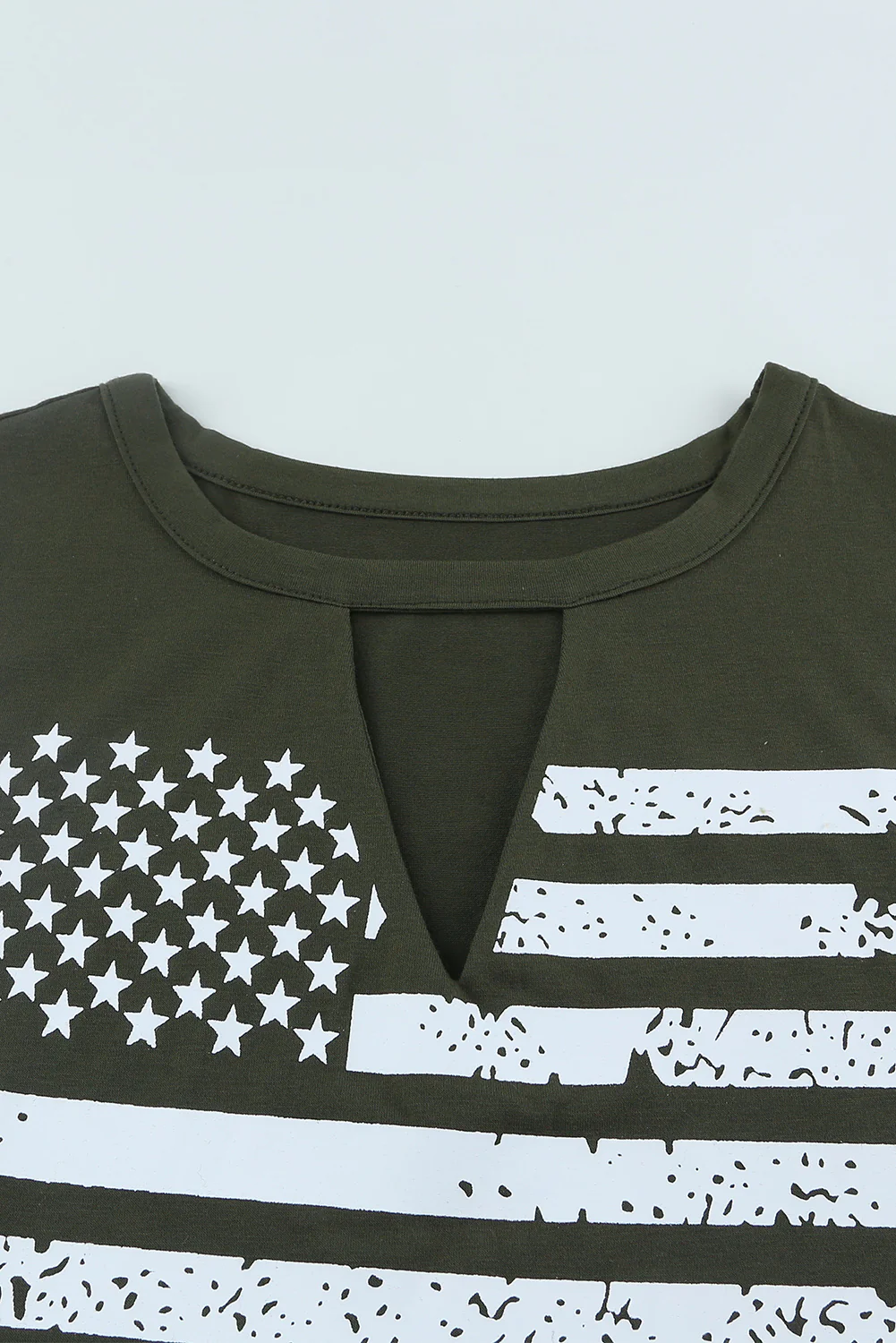 US Flag Graphic Cutout Round Neck Tank - Image 8