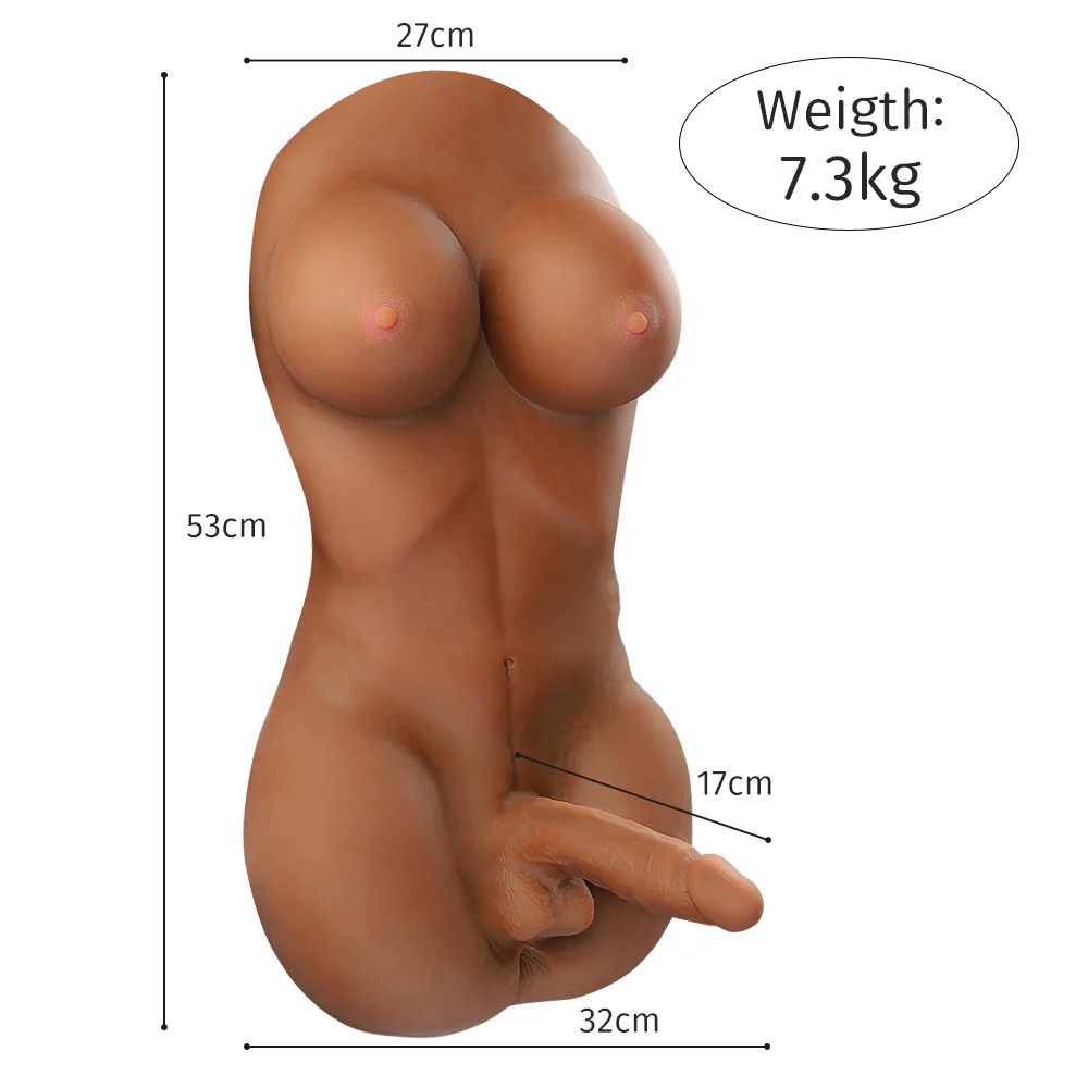 US Stock - SexDollPartner Lesbian & Bisexual XS-MA30010 Torso with Dildos - Image 2