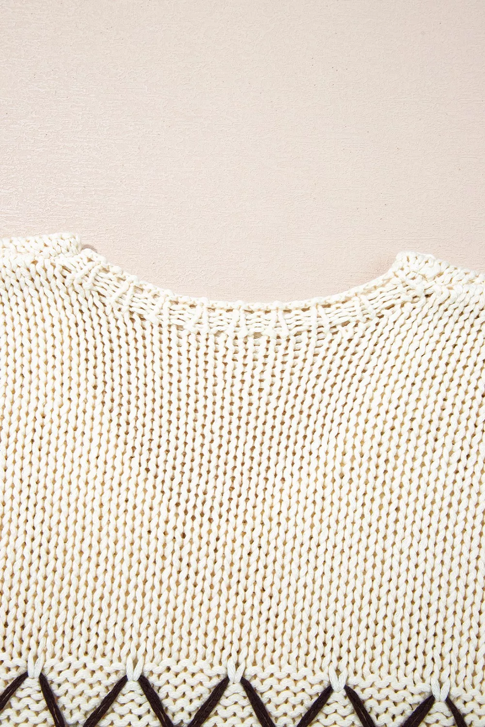 V-Neck Knit Long Sleeve Sweater - Image 9