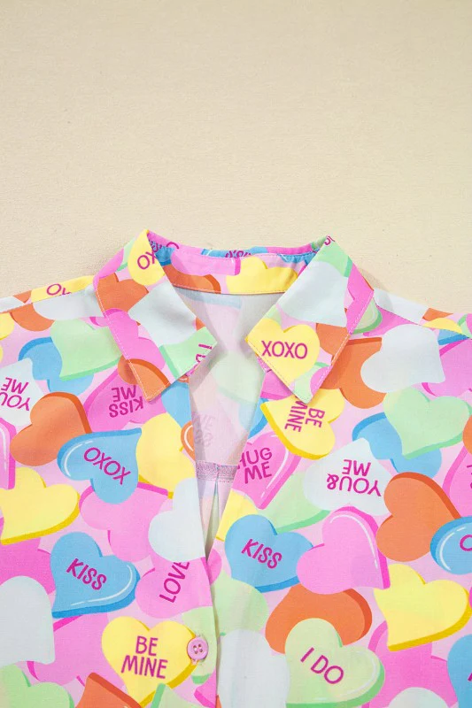 Valentine Heart Candy Shirt and Shorts Pajama Set - Image 16