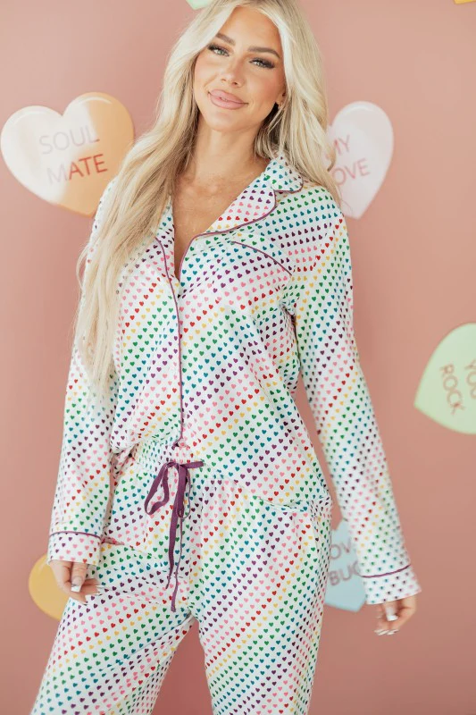 Valentine Heart Top and Pants Pajama Set - Image 5
