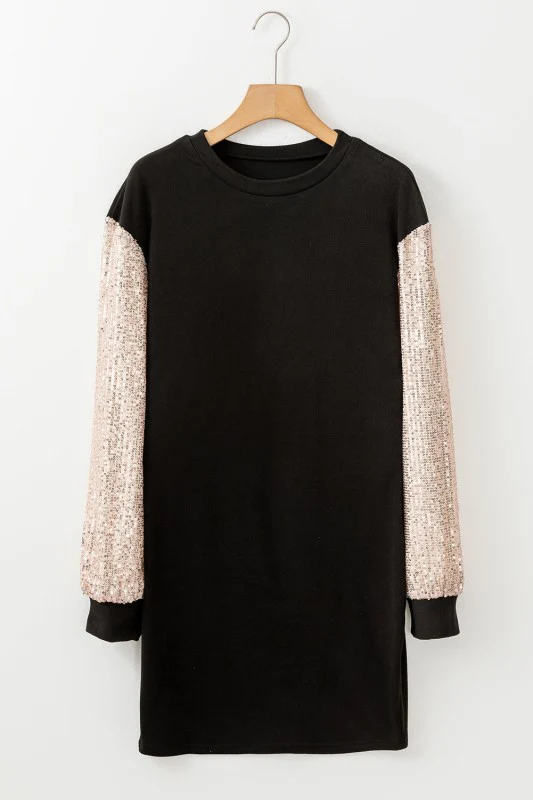 Valentine Sequin Patchwork Puff Sleeve Mini Dress - Image 10