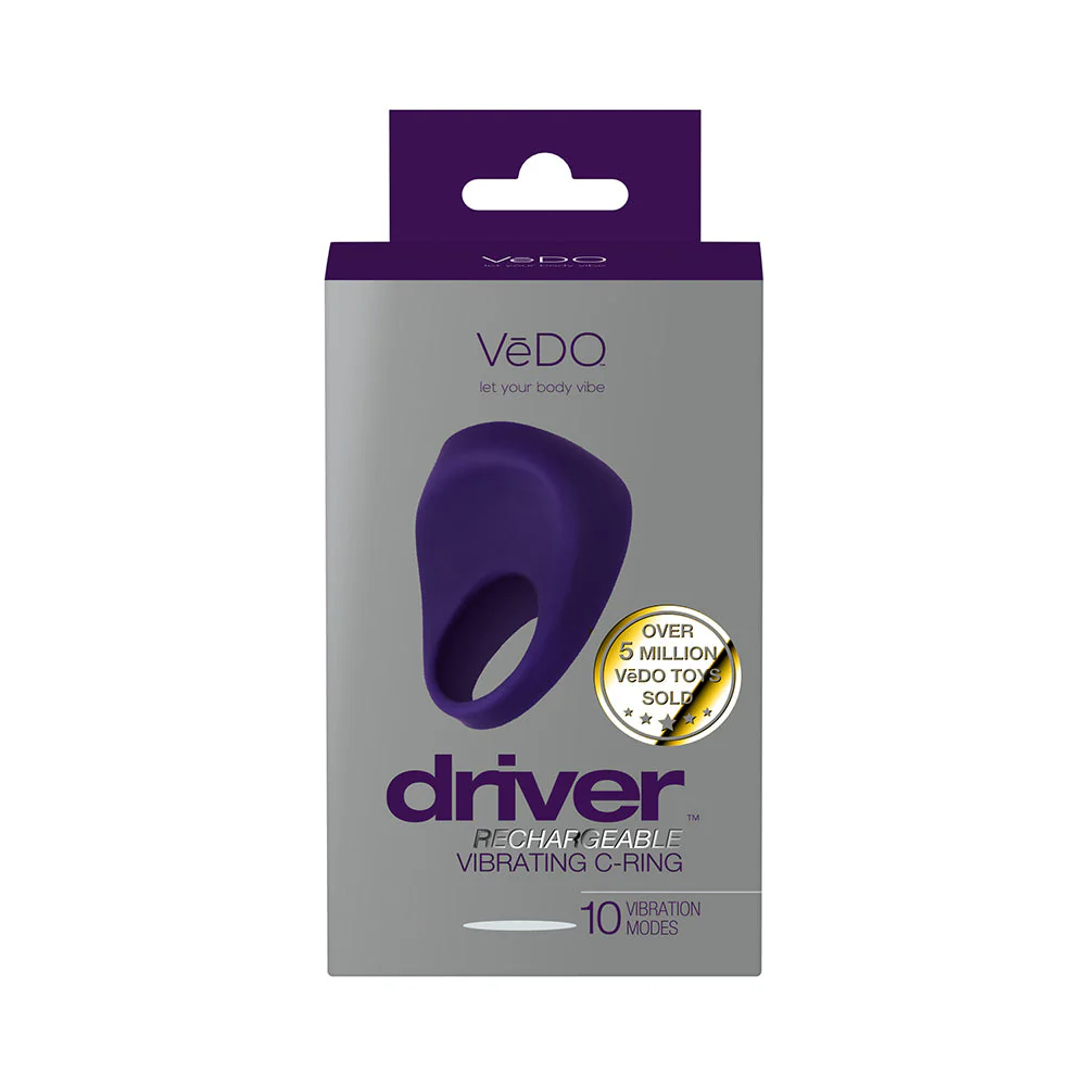 VeDO Driver Rechargeable Vibrating C-Ring Purple - Image 3