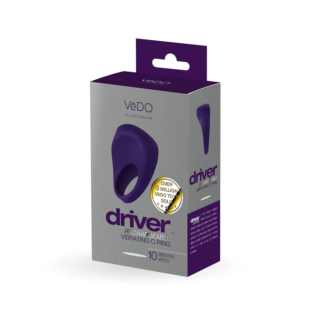 VeDO Driver Rechargeable Vibrating C-Ring Purple - Image 4