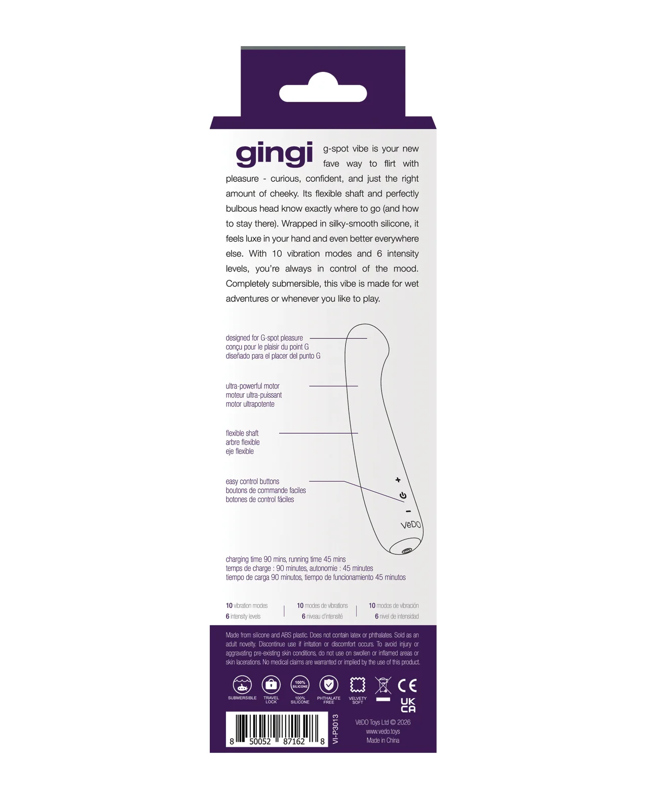 VeDO Gingi Rechargeable G-Spot - Purple - Image 5
