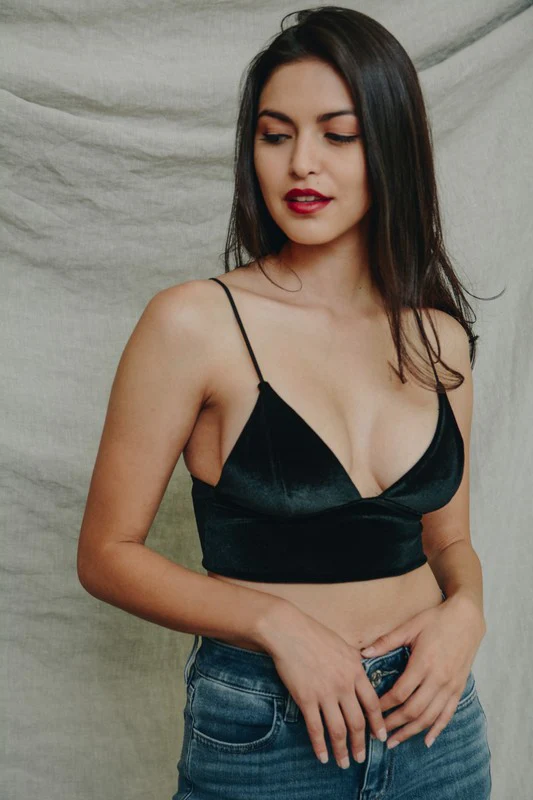 Velvet Longline Bralette - Image 10