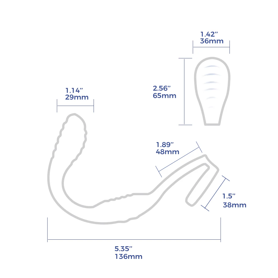 VibraDuo Vibrating Anal Probe and Perineum Stim with Cock Lock - Image 6