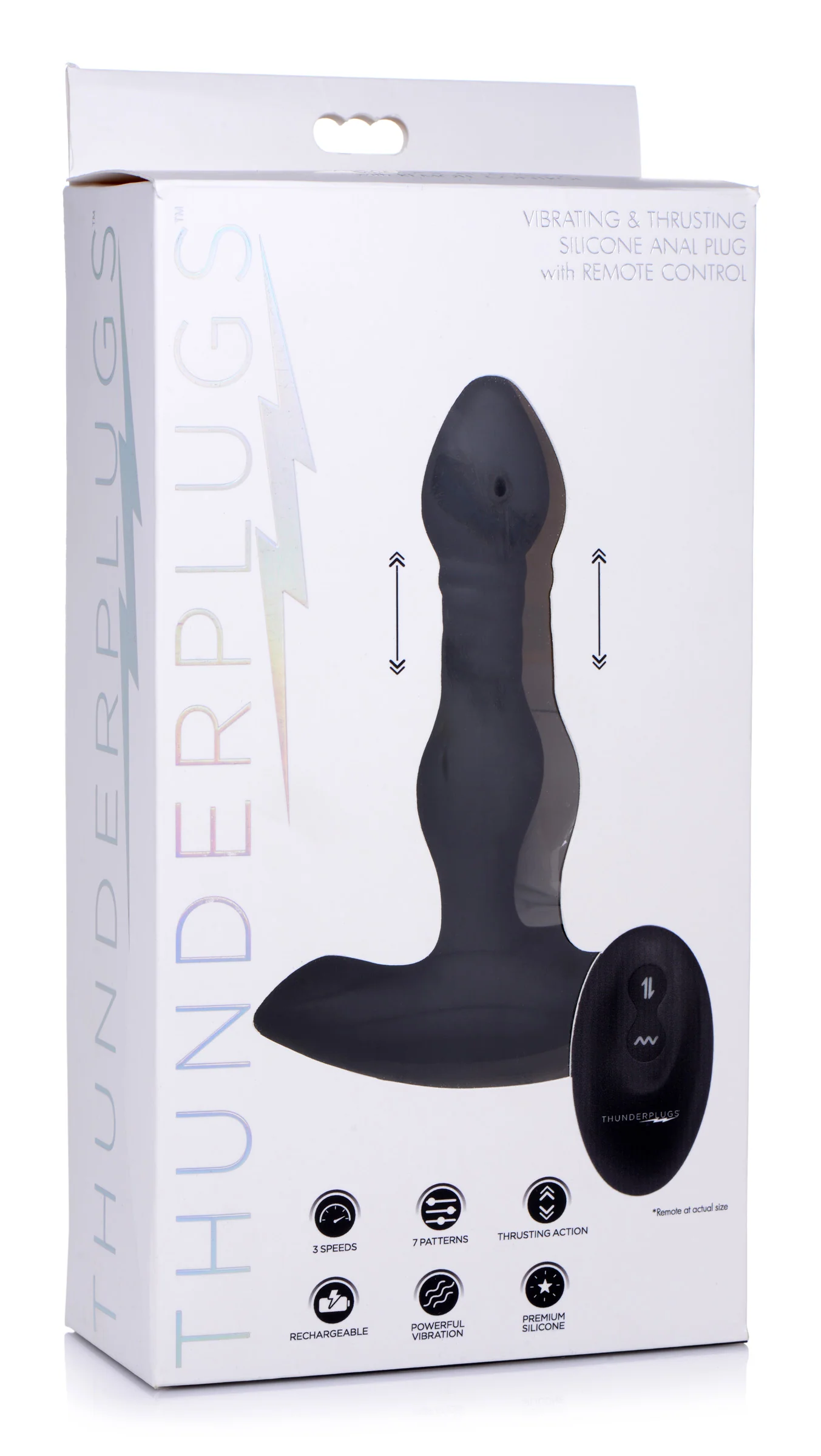 Vibrating And Thrusting Remote Control Silicone Anal Plug - Image 5