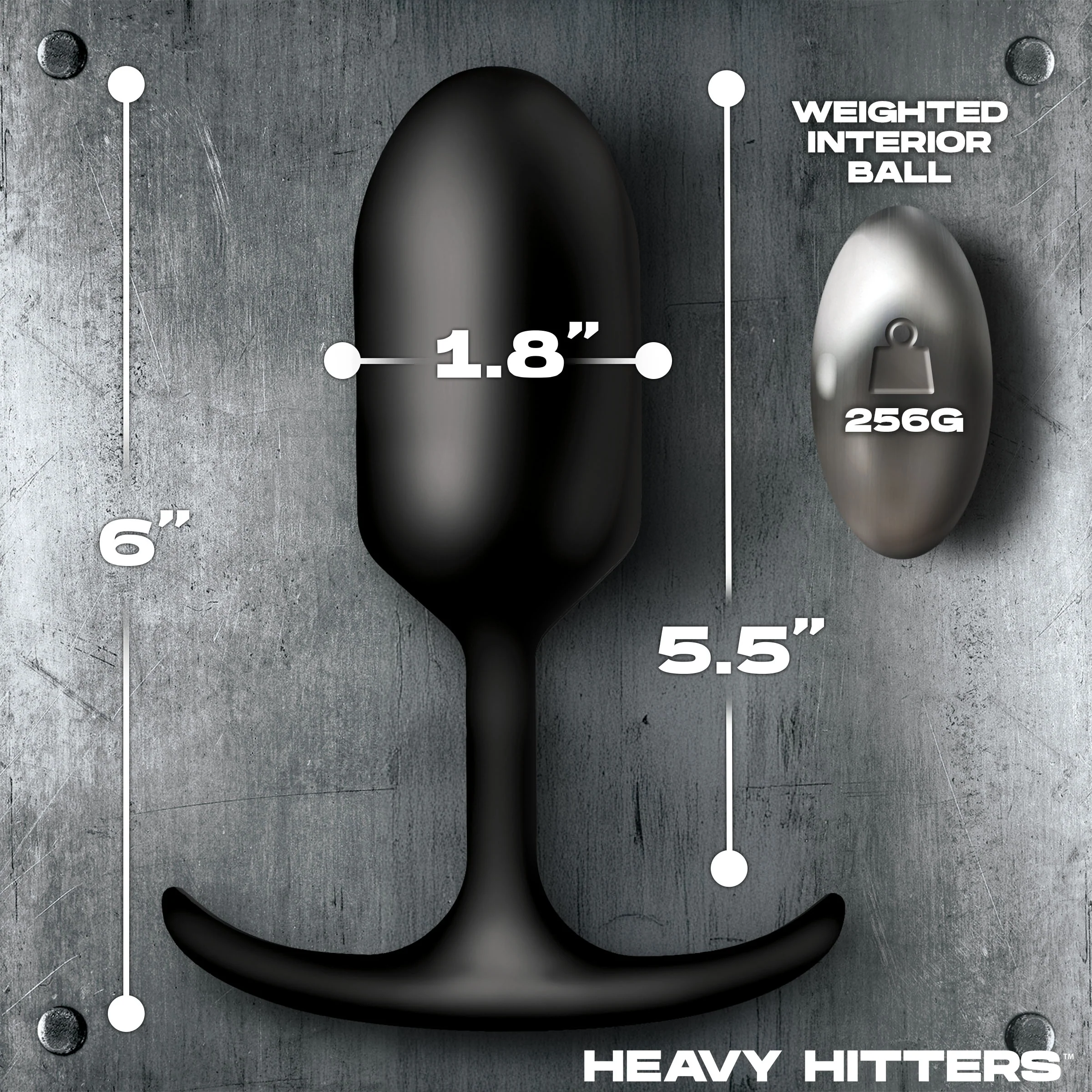 Vibrating Large Weighted Silicone Anal Plug - Image 2