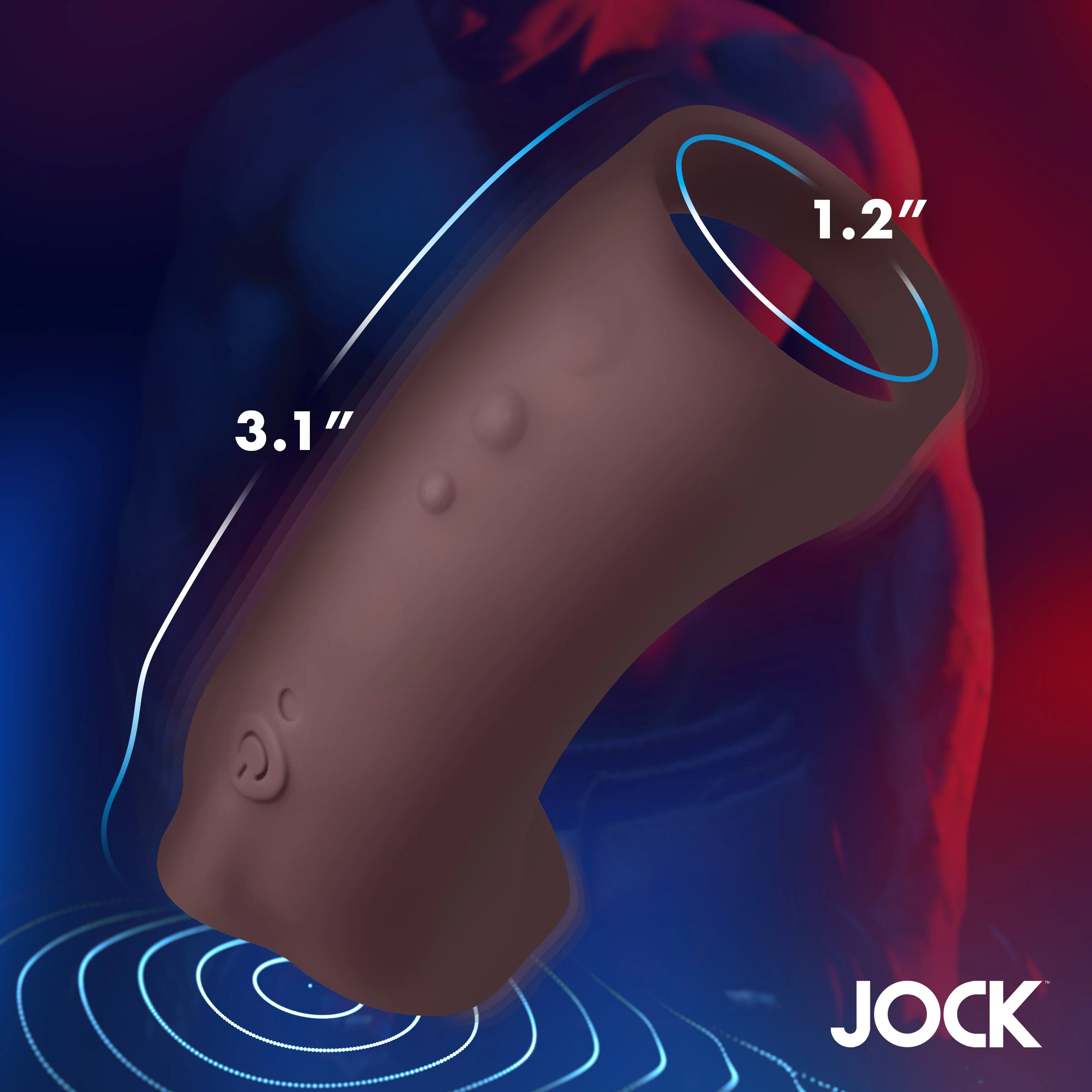 Vibrating Silicone Penis Sleeve - Dark - Image 5
