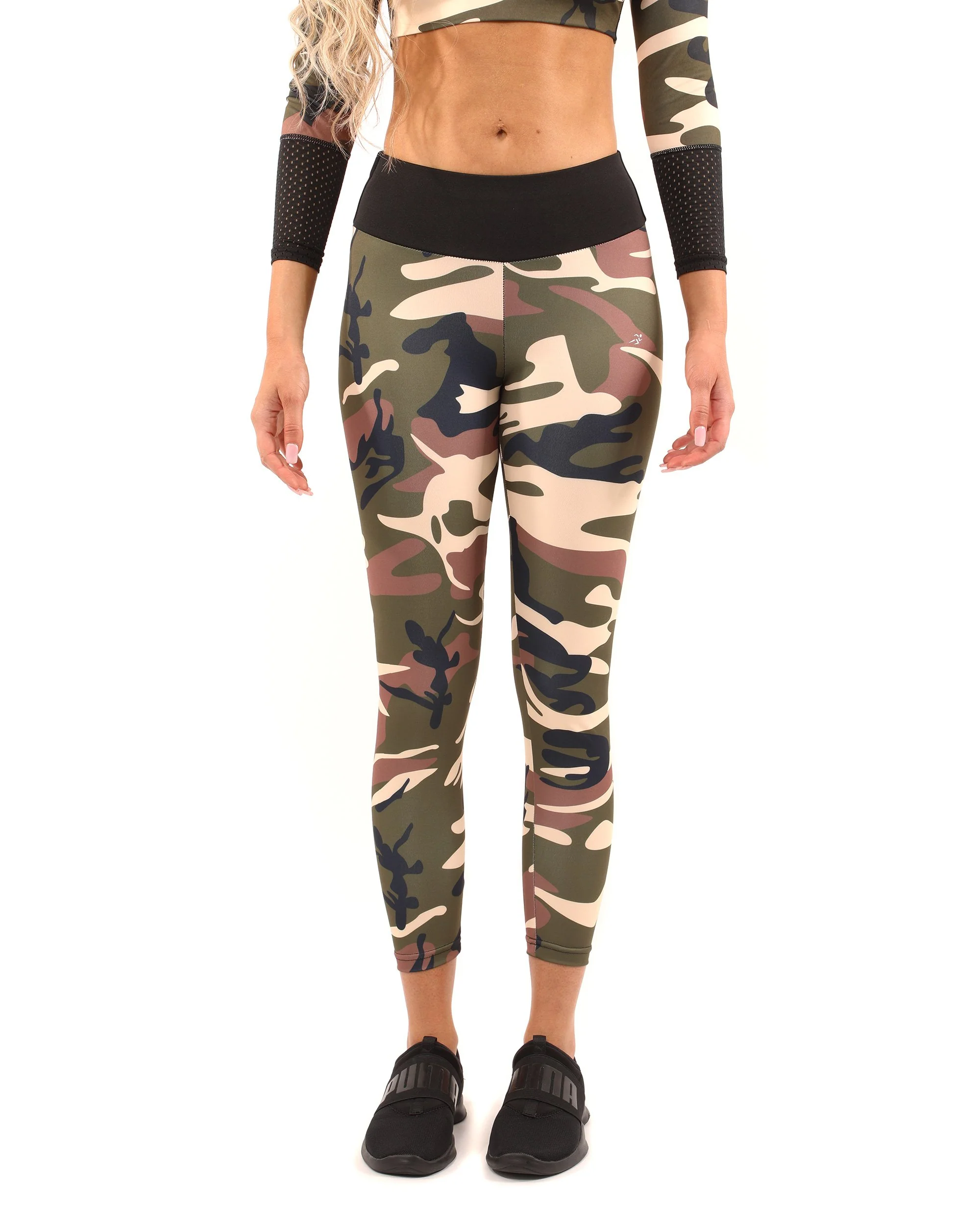 Virginia Camouflage Leggings - Brown/Green - Image 6