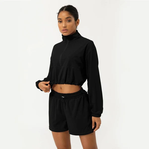 Well-in Vogue Momentum Half-Zip Shorts Set - Image 4