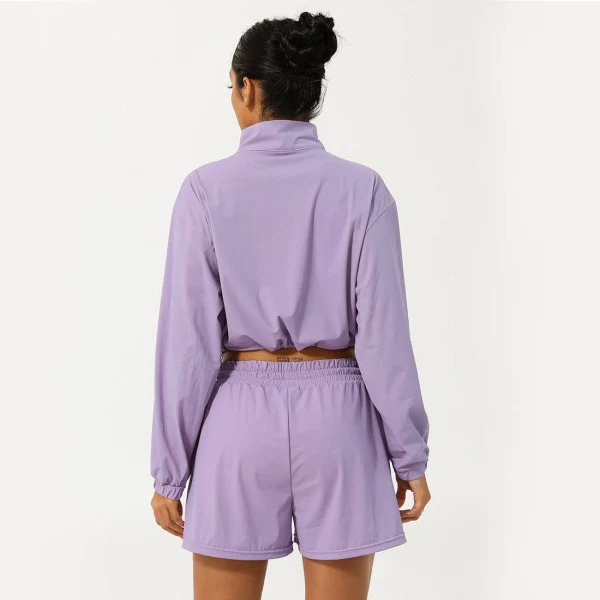 Well-in Vogue Momentum Half-Zip Shorts Set - Image 5