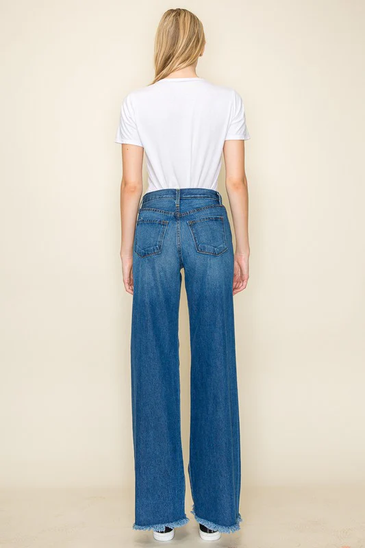 Western denim Wild Leg jeans pants wester - Image 5