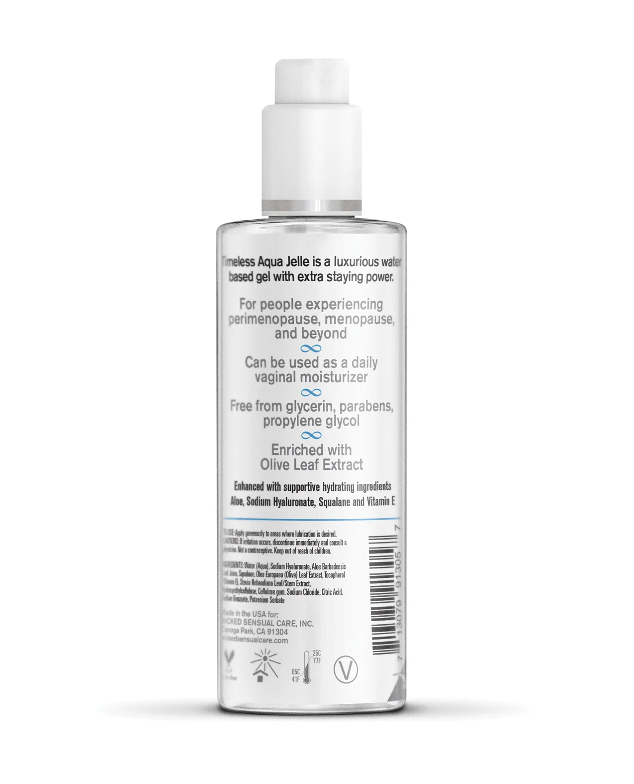 Wicked Sensual Care Simply Timeless Aqua Jelle Water Based Lubricant - 4 oz - Image 2